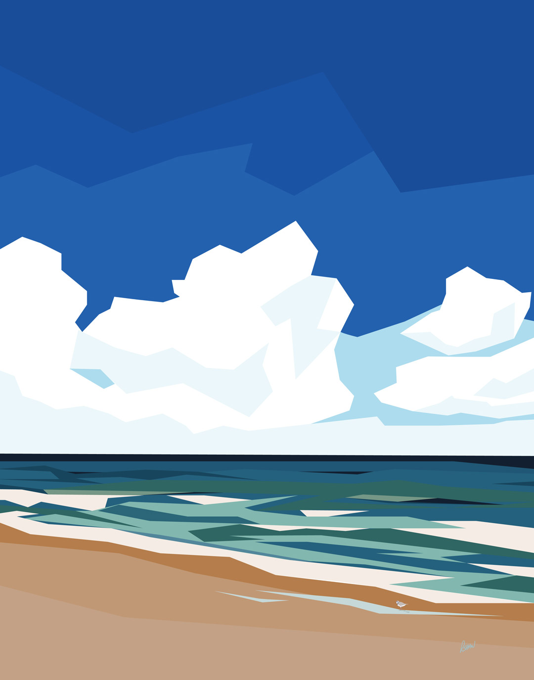 original illustrations by artist Rob Shaw, Beaches'n'Billows