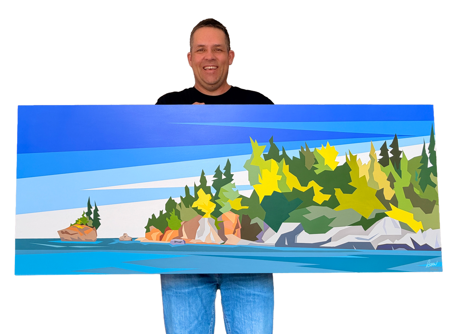 original painting by artist Rob Shaw, Cape Chignecto