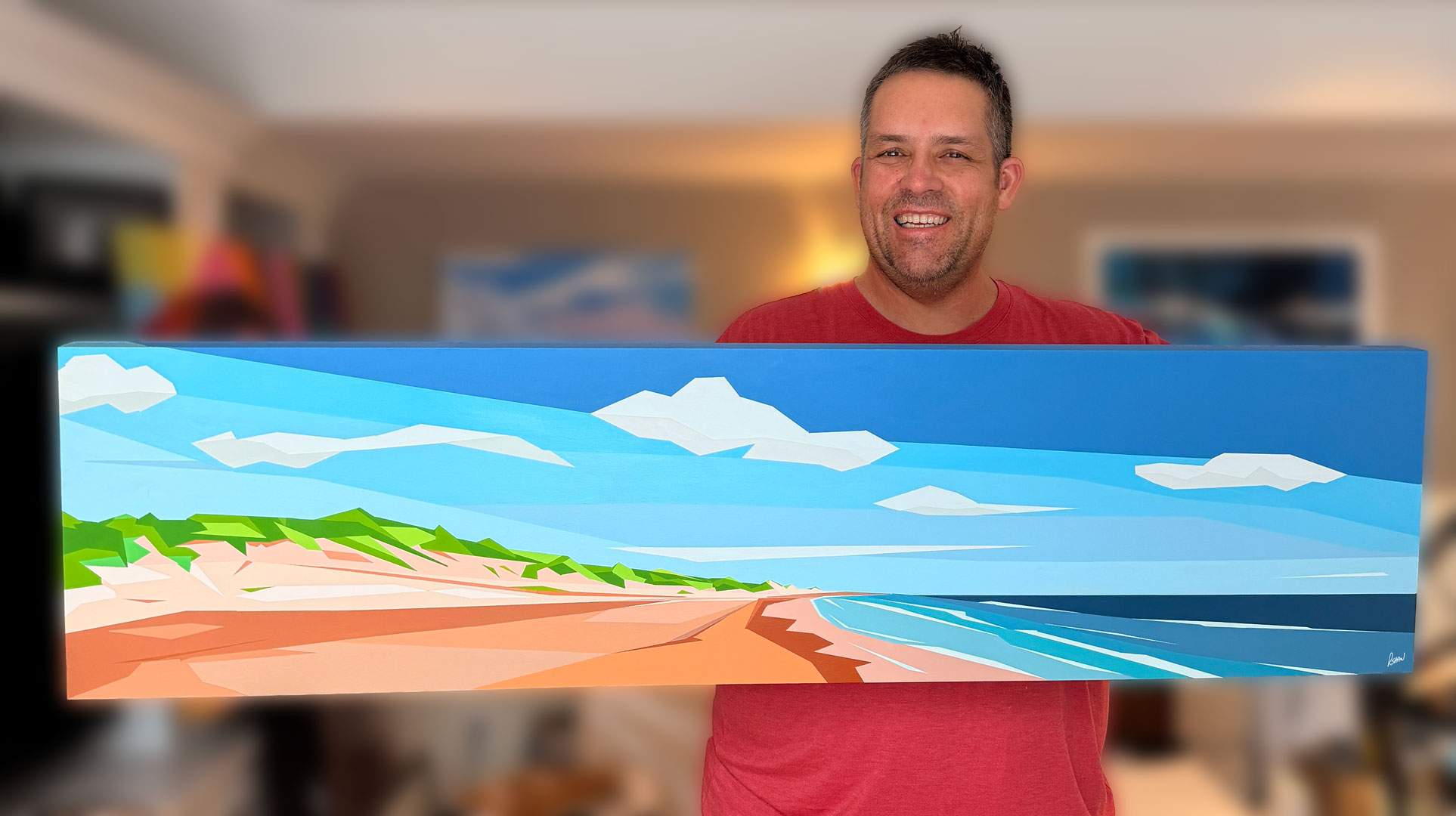 original painting by artist Rob Shaw, Greenwich Dunes